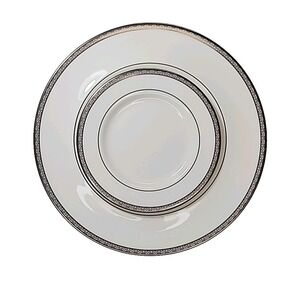 COLERIDGE Royal Doulton Platinum Dinner Plate + Bread Dessert NEW tags England‎